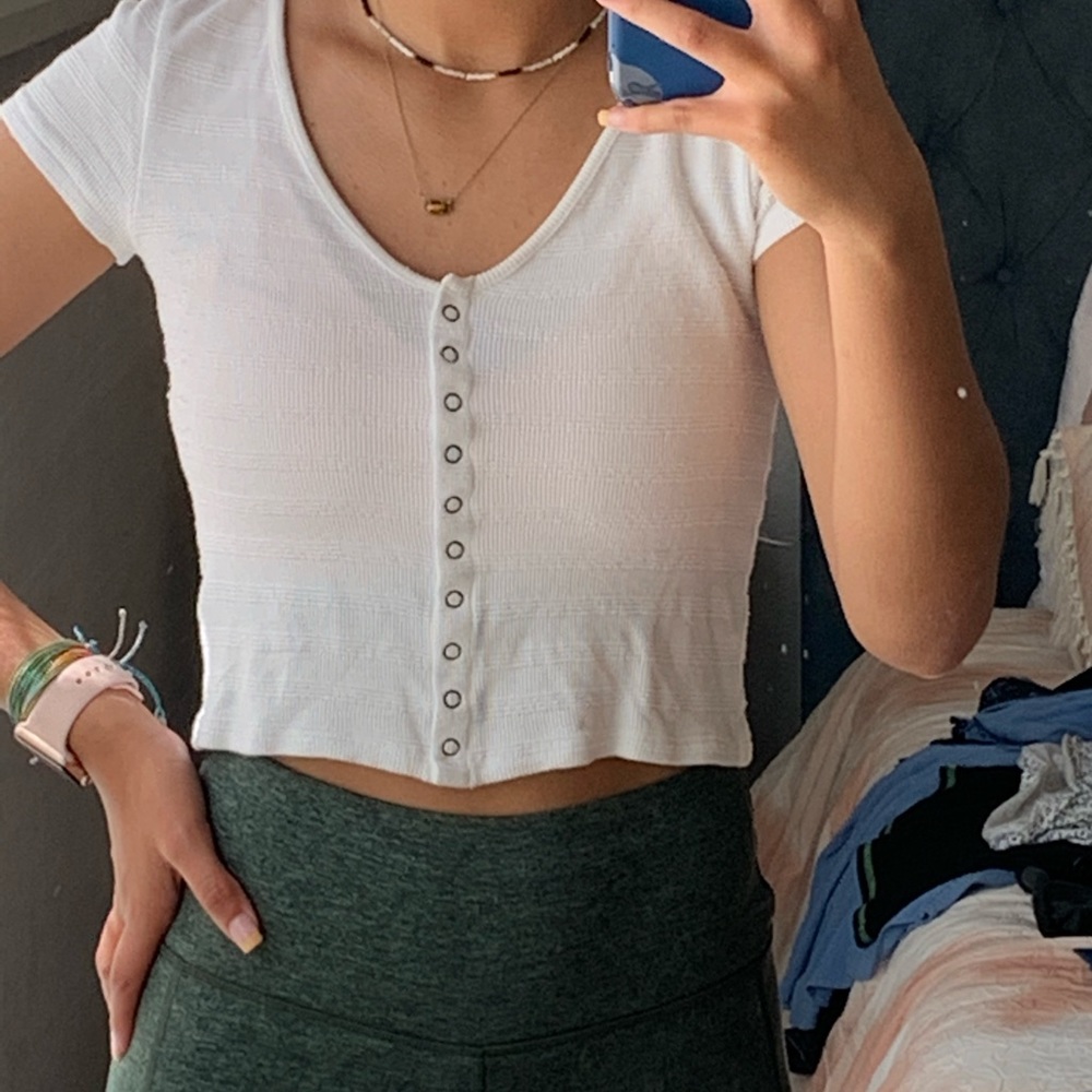 American eagle white crop top
